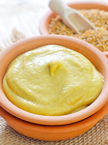 homemade Dijon mustard in a bowl