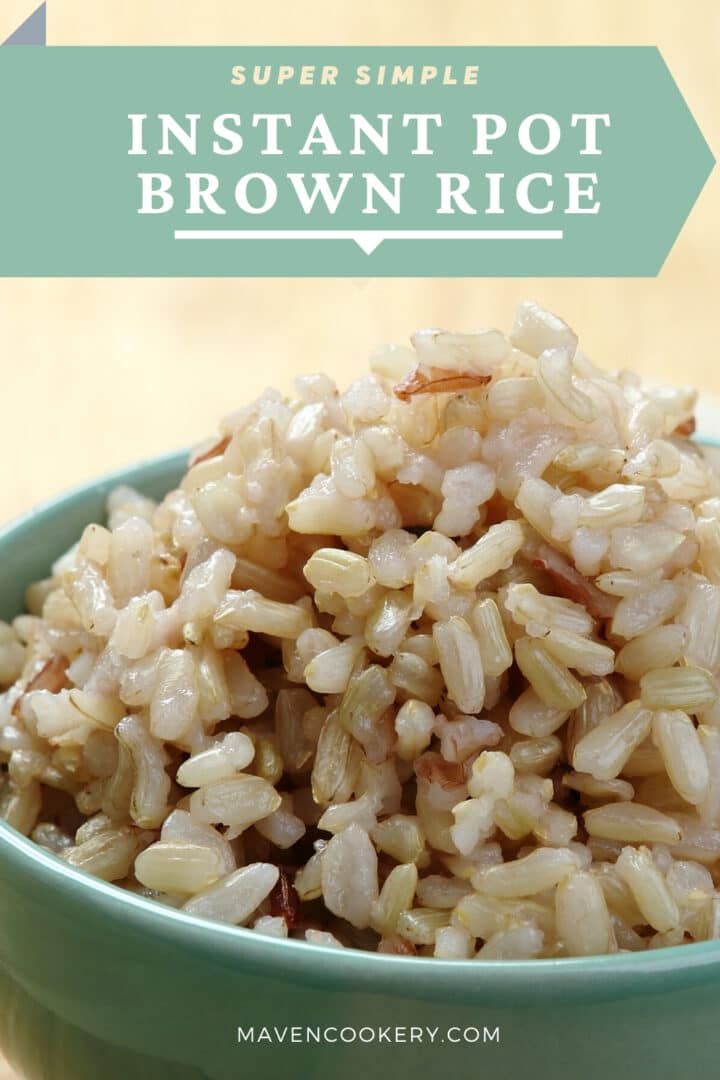 Instant Pot Brown Rice is an easy side dish that is almost entirely hands off and comes out perfectly every time. An easy, healthy side dish that goes well with fish, chicken, pork and beef. #instantpotrecipes #instantpotrice #instantpotsidedish #easysidedish #brownrice #rice