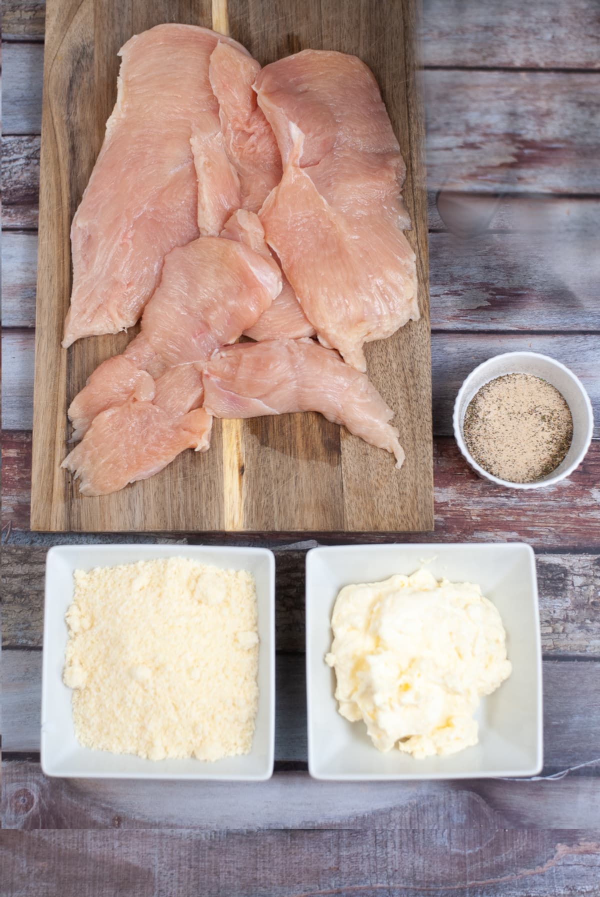 ingredients for parmesan crusted chicken